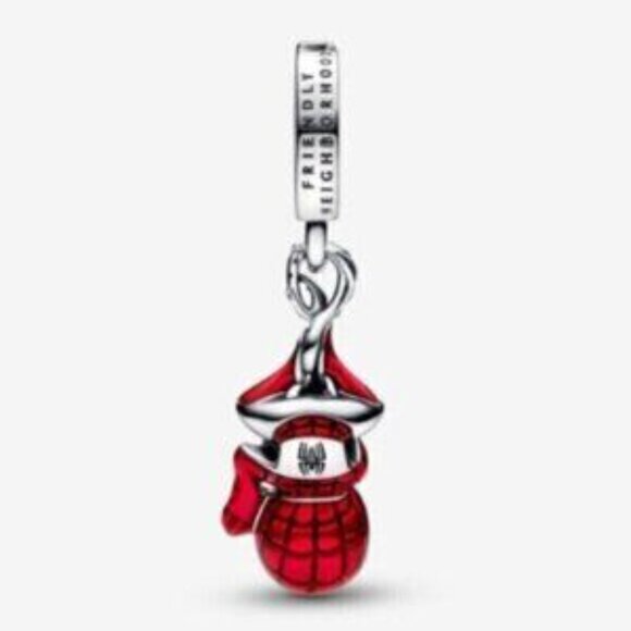 Pandora Marvel Hanging Spider-Man Dangle Charm - Picture 2 of 3